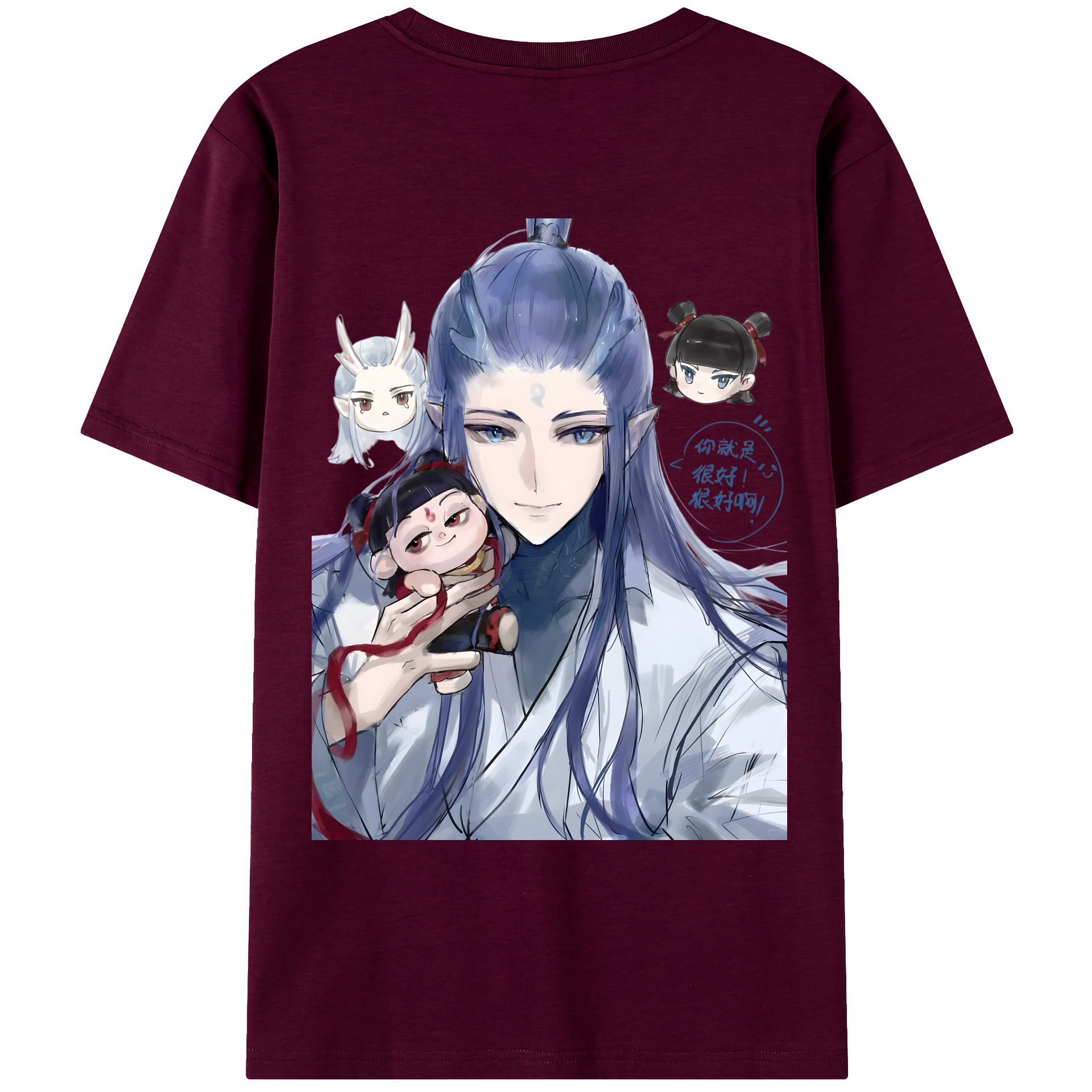 （画像用） Ne Zha 2 ナタ 魔童の大暴れ レディース半袖Tシャツ(バックプリント)
